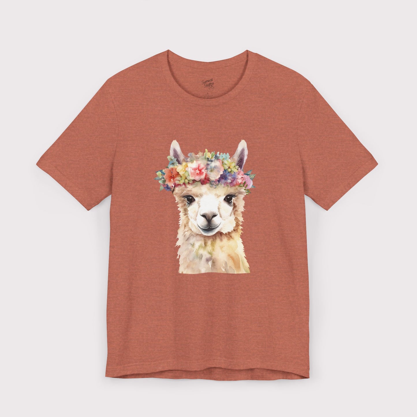 Floral Crown Llama - Jersey Tee
