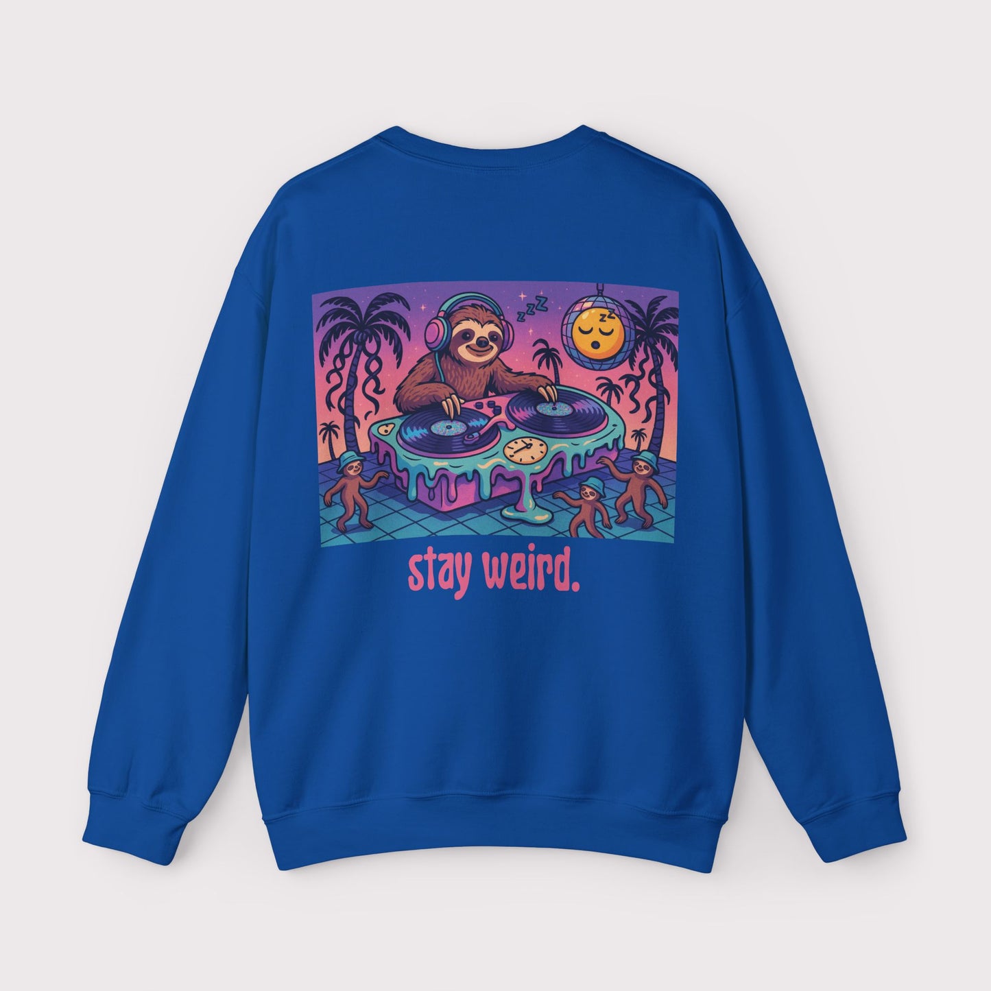 Stay Weird Sloth Crewneck