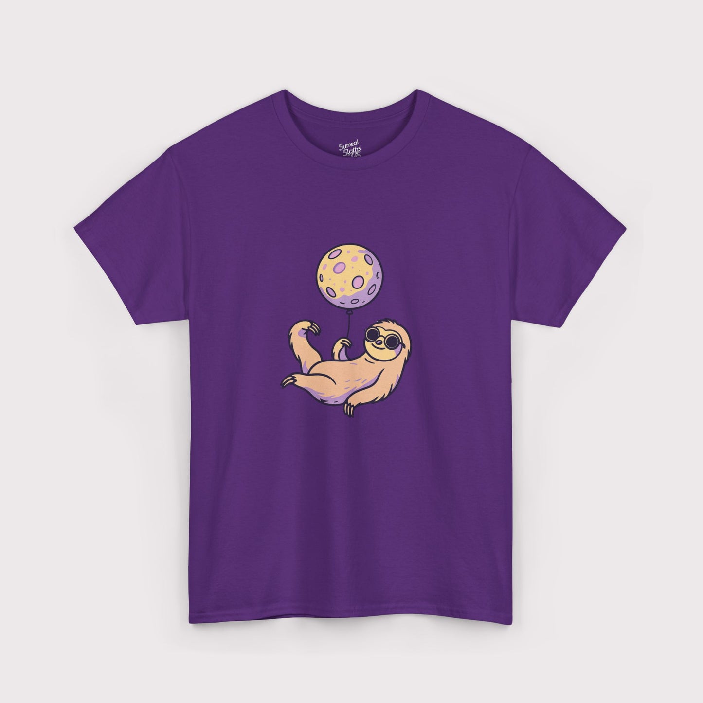 Purple Moon Balloon Sloth T-Shirt