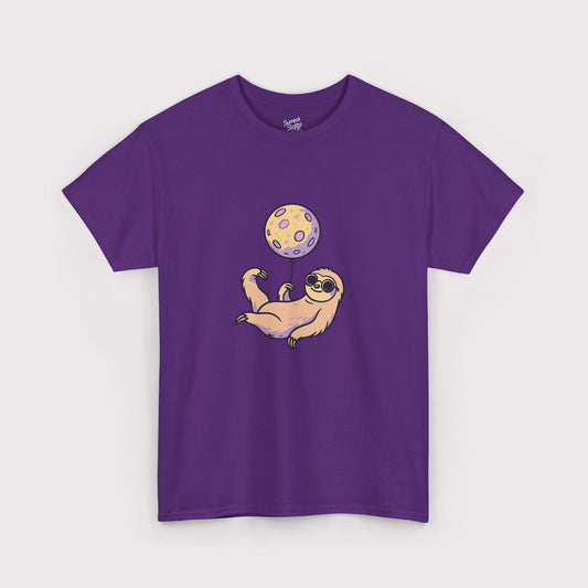 Purple Moon Balloon Sloth T-Shirt