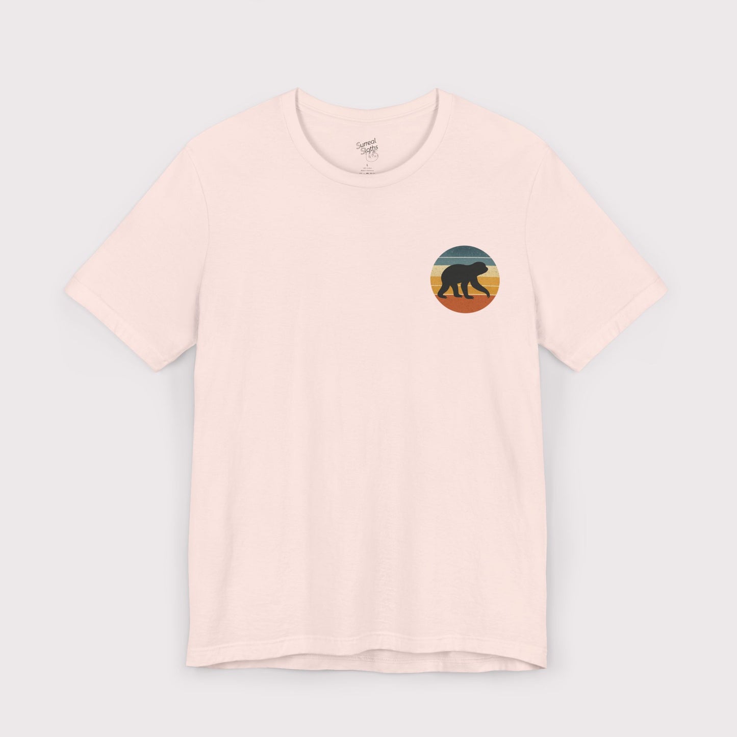Vintage Sunset Sloth Crest T-Shirt