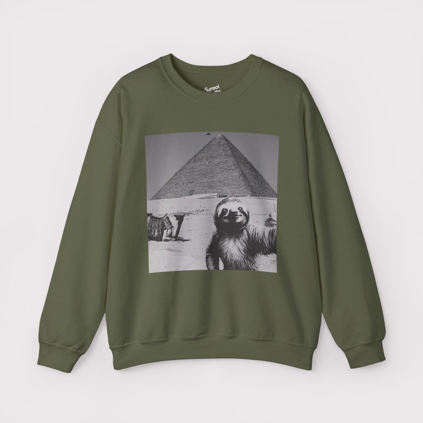 Sloth Selfie Pyramids of Egypt - Crewneck