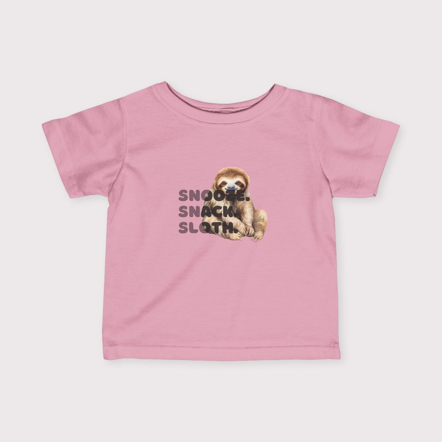 Baby Sloth Toddler Tee – Snooze. Snack. Sloth.