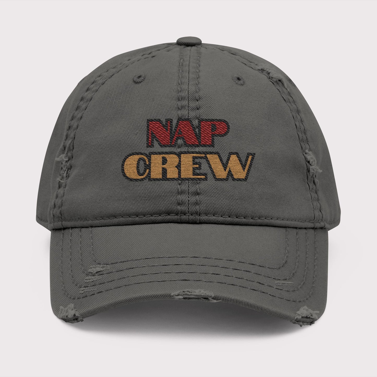 "Nap Crew" Embroidered - Distressed Hat