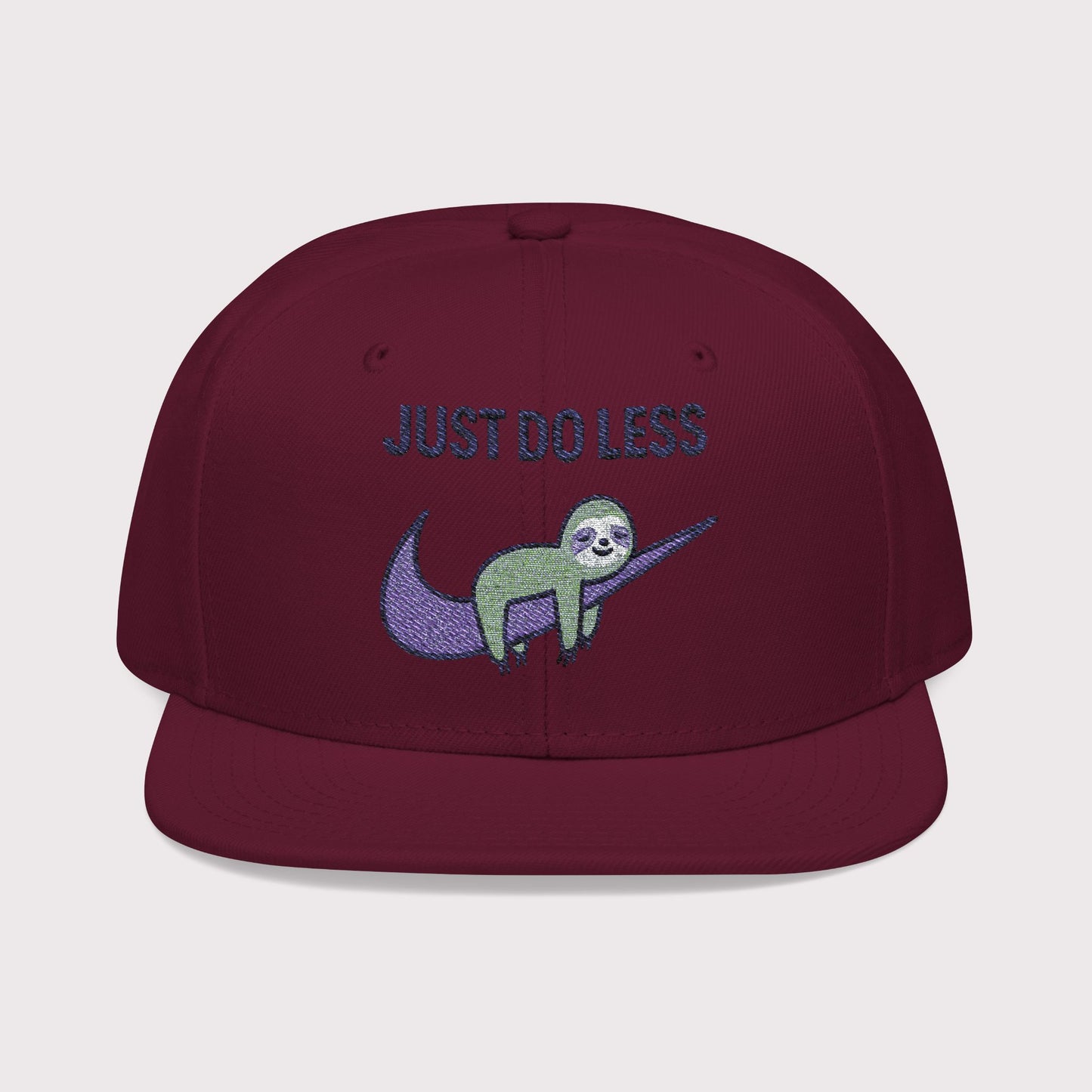 Just Do Less Purple Snapback Hat