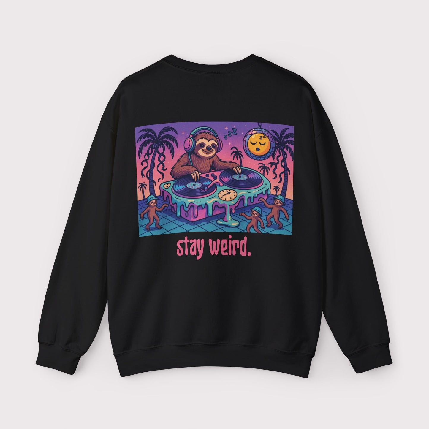 Stay Weird Sloth Crewneck