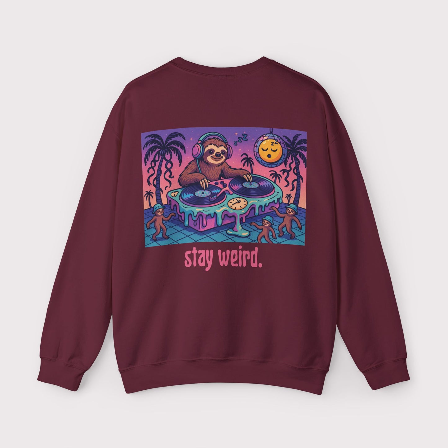 Stay Weird Sloth Crewneck