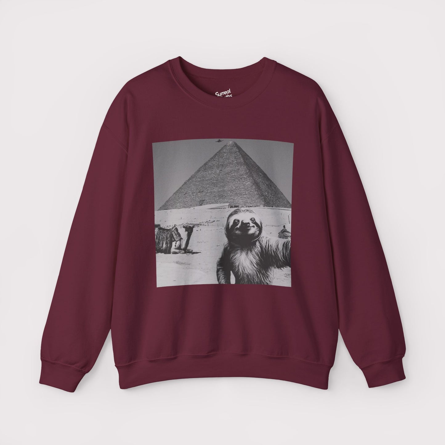 Sloth Selfie Pyramids of Egypt - Crewneck