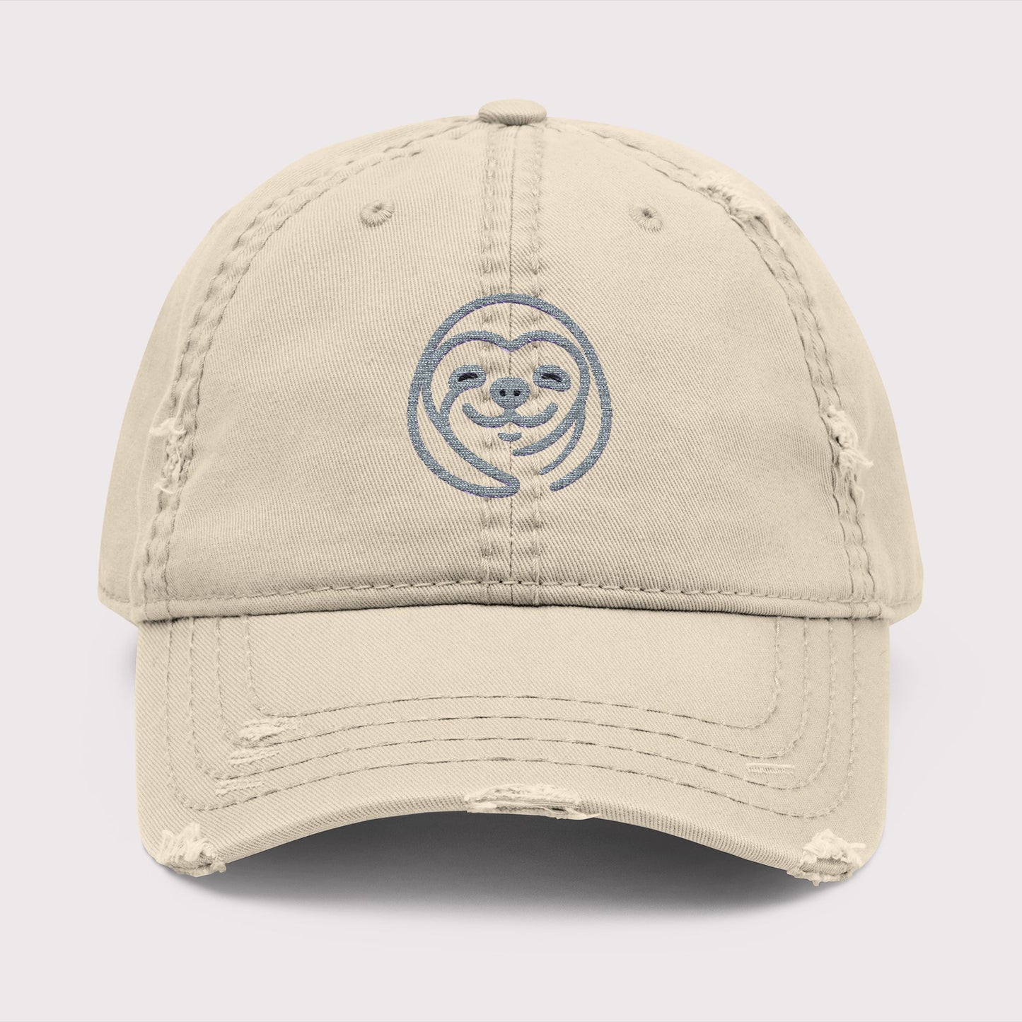 Sloth Smile Distressed Hat