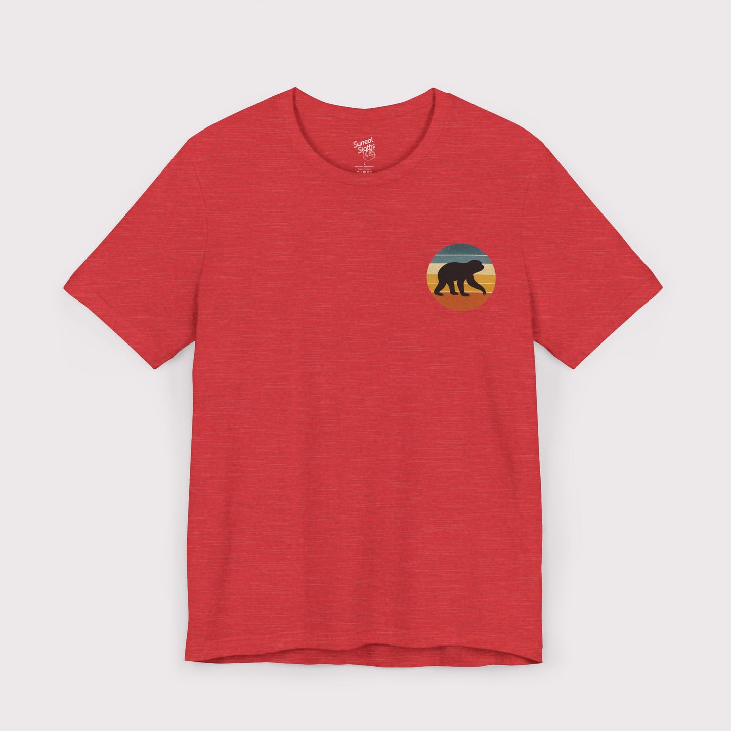 Vintage Sunset Sloth Crest T-Shirt