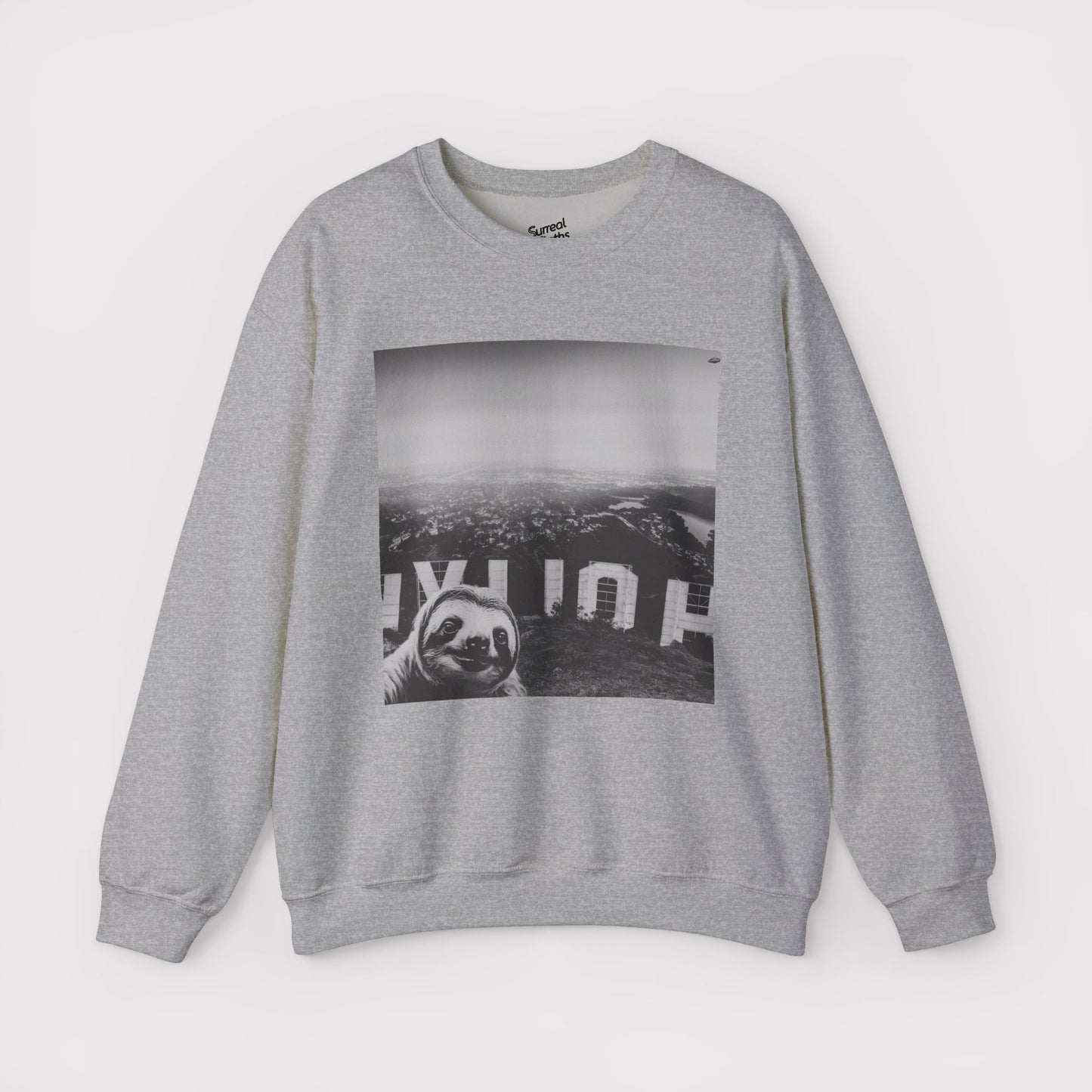 Sloth Selfie Hollywood Sign - Crewneck