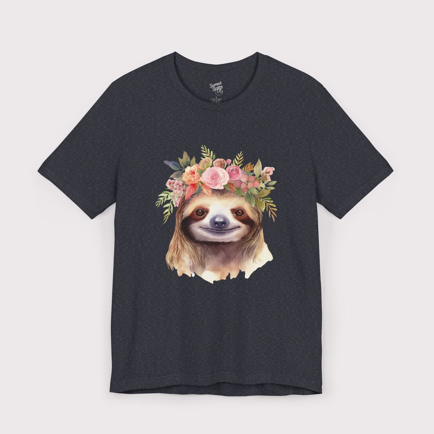 Floral Crown Sloth - Jersey Tee