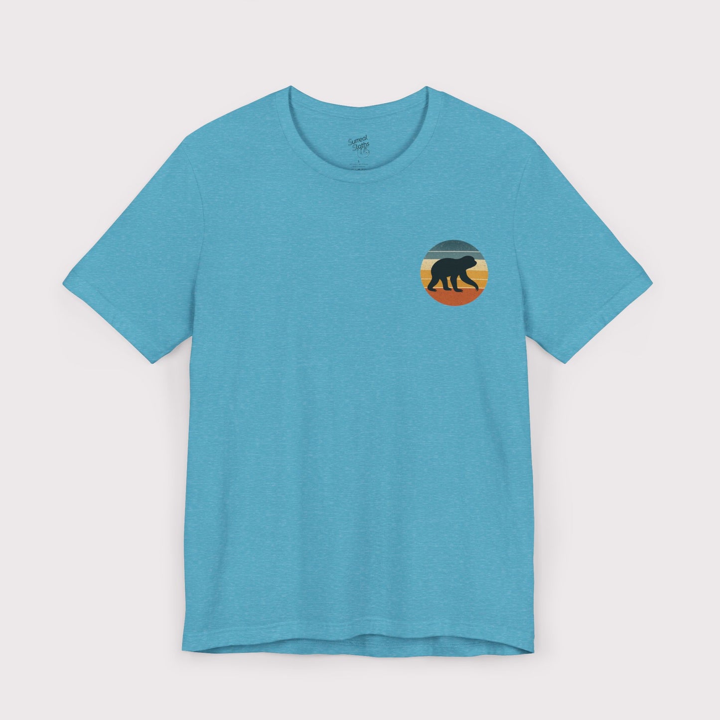 Vintage Sunset Sloth Crest T-Shirt