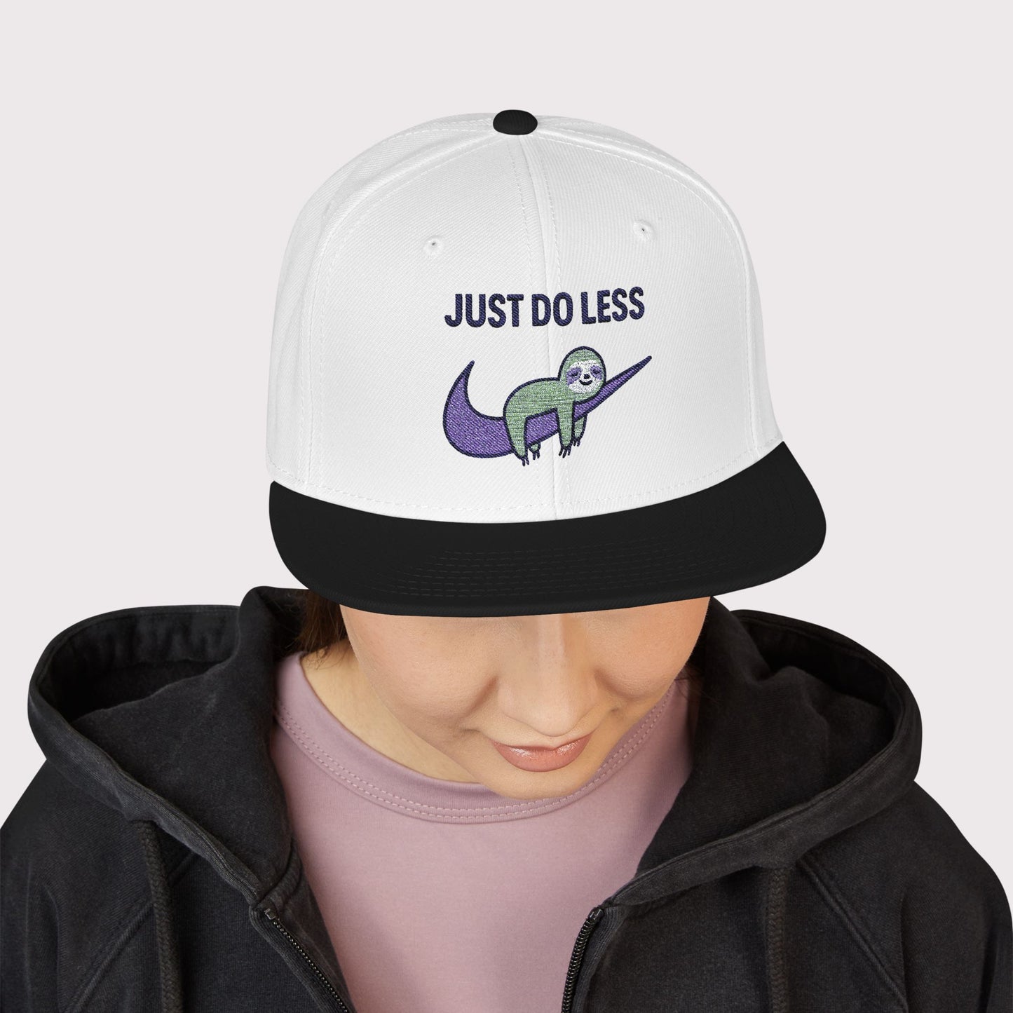Just Do Less Purple Snapback Hat
