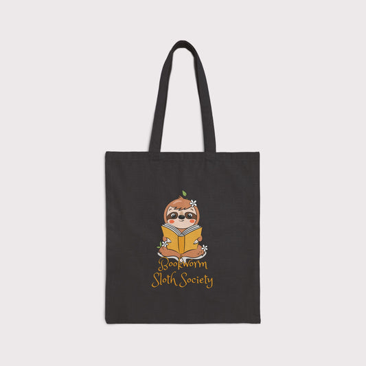 Bookworm Sloth Society Tote Bag