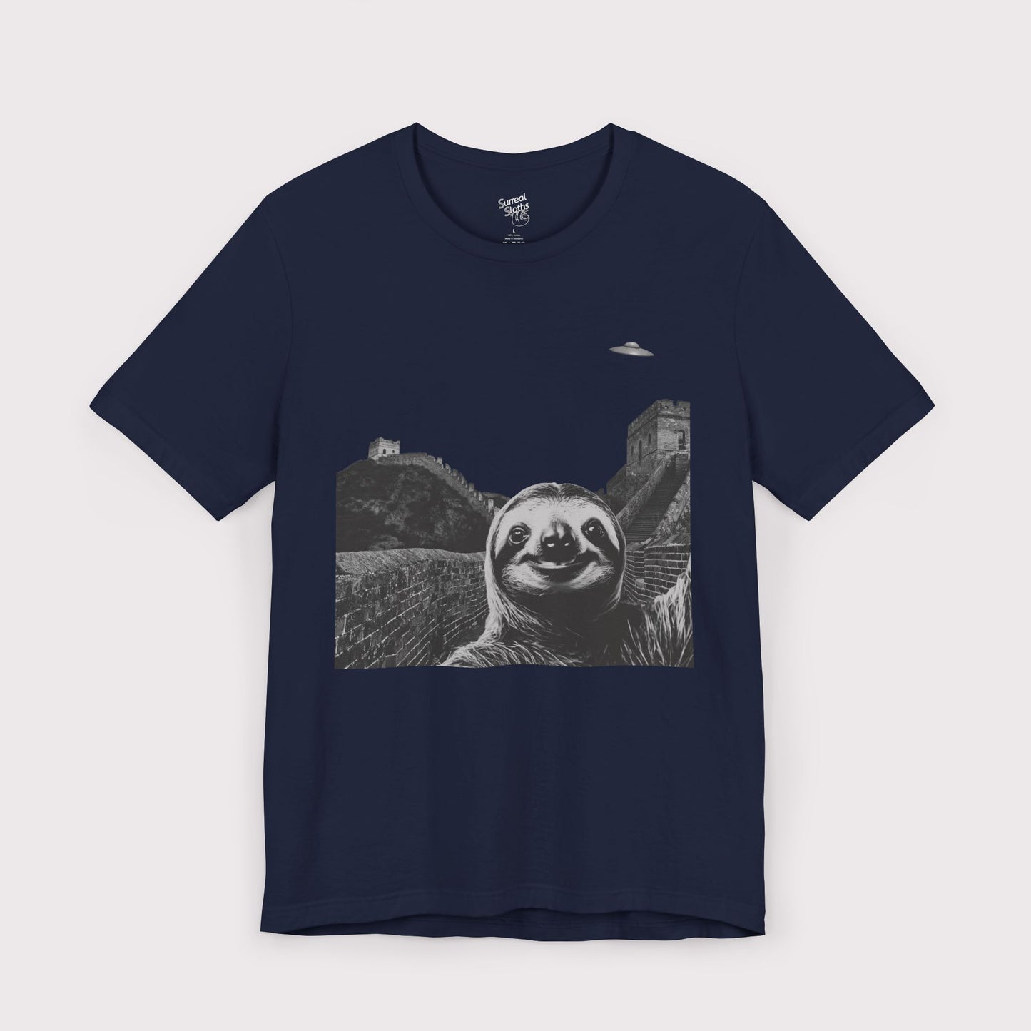Sloth Selfie - Great Wall of China - Jersey Tee