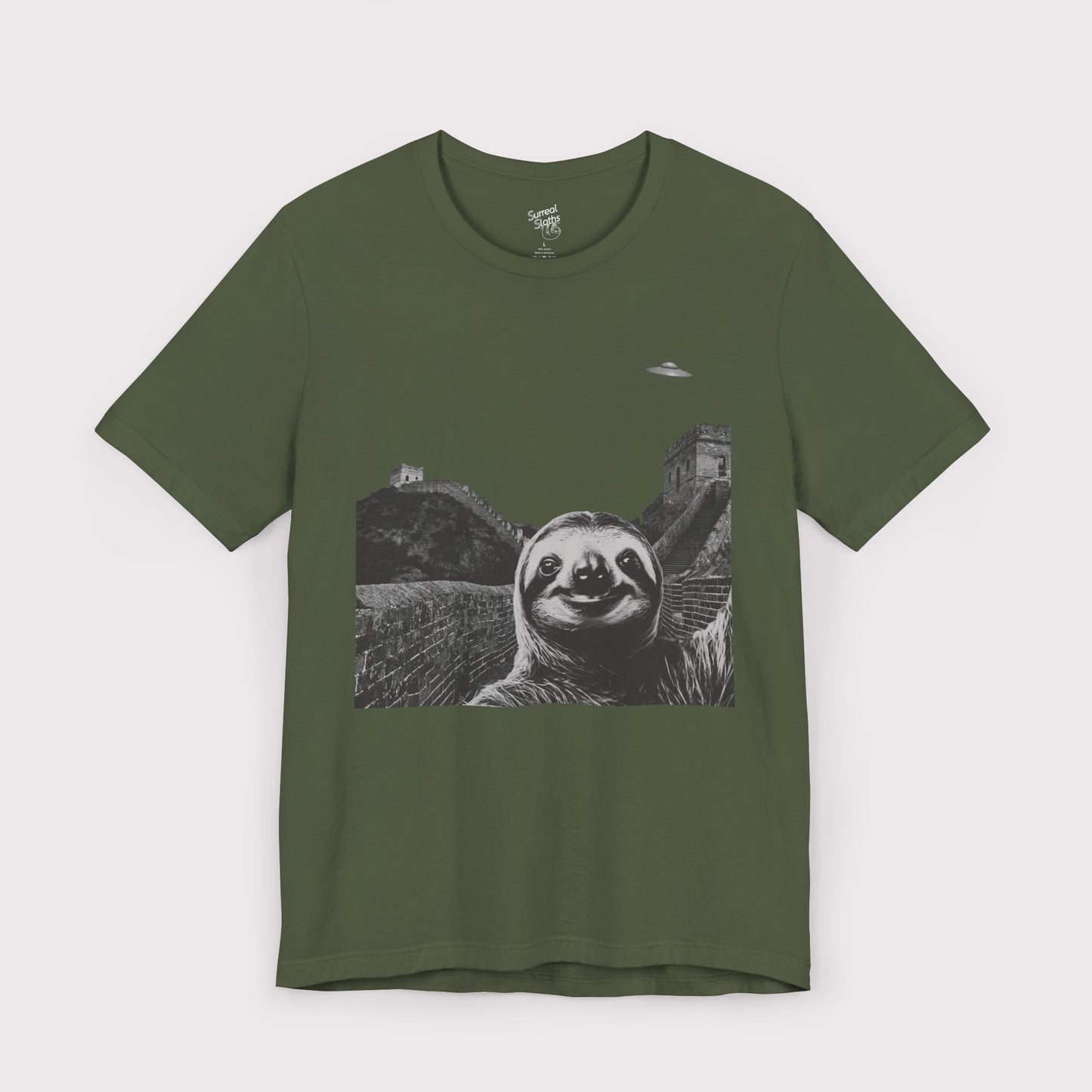 Sloth Selfie - Great Wall of China - Jersey Tee