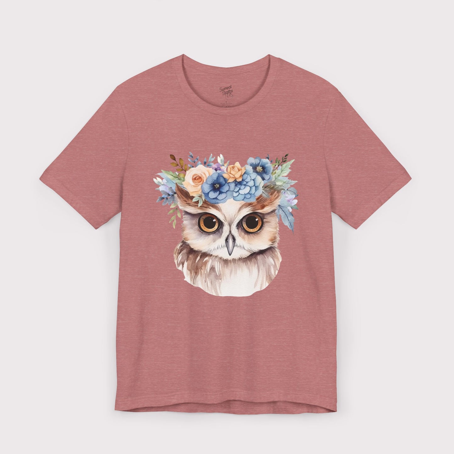 Floral Crown Owl - Jersey Tee