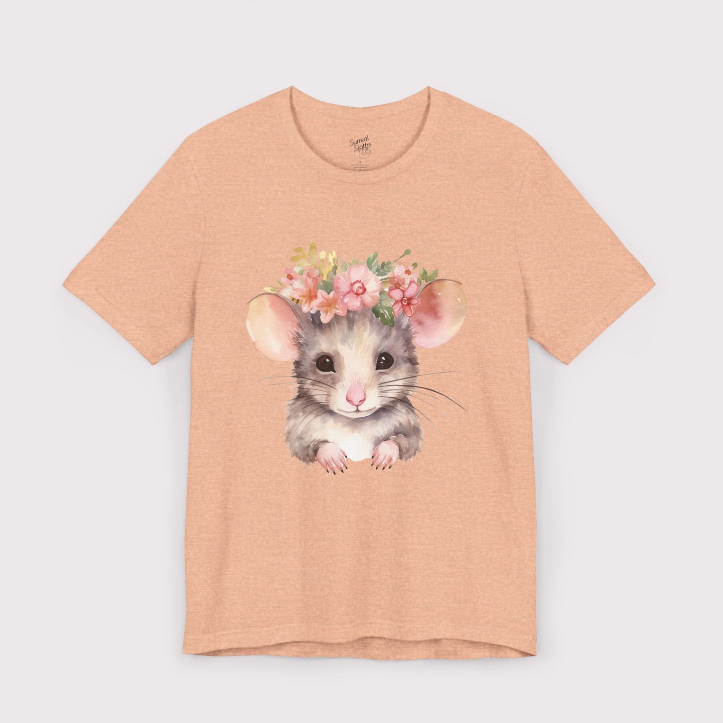 Floral Crown Mouse - Jersey Tee