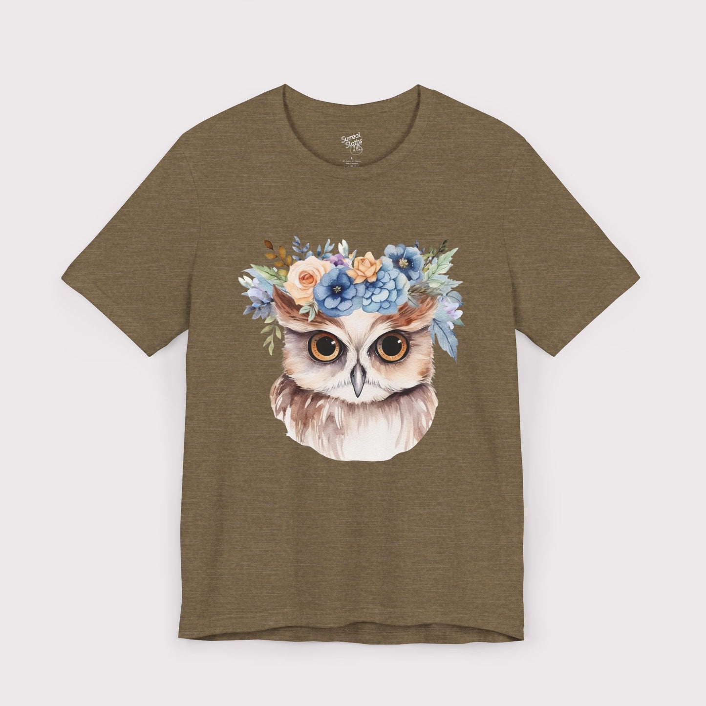 Floral Crown Owl - Jersey Tee