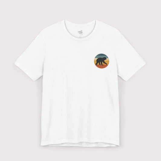 Vintage Sunset Sloth Crest T-Shirt