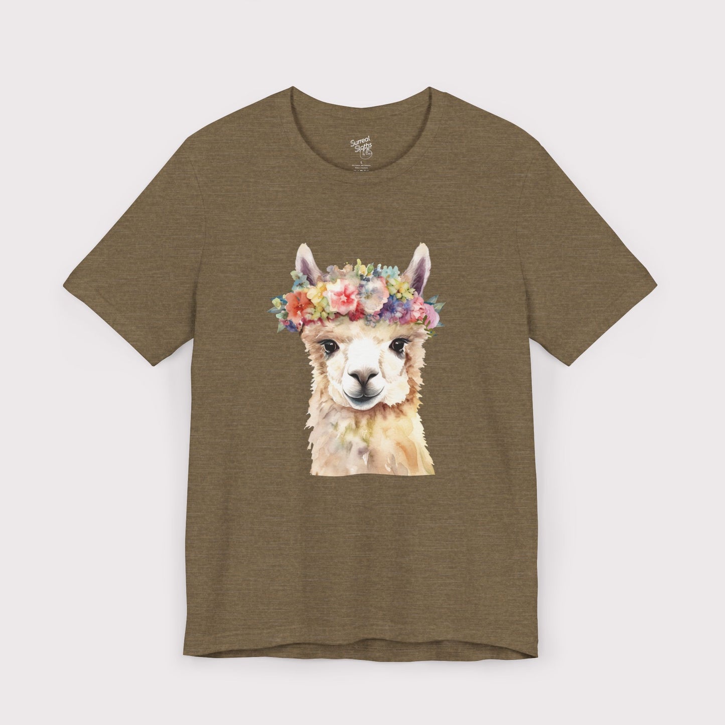 Floral Crown Llama - Jersey Tee