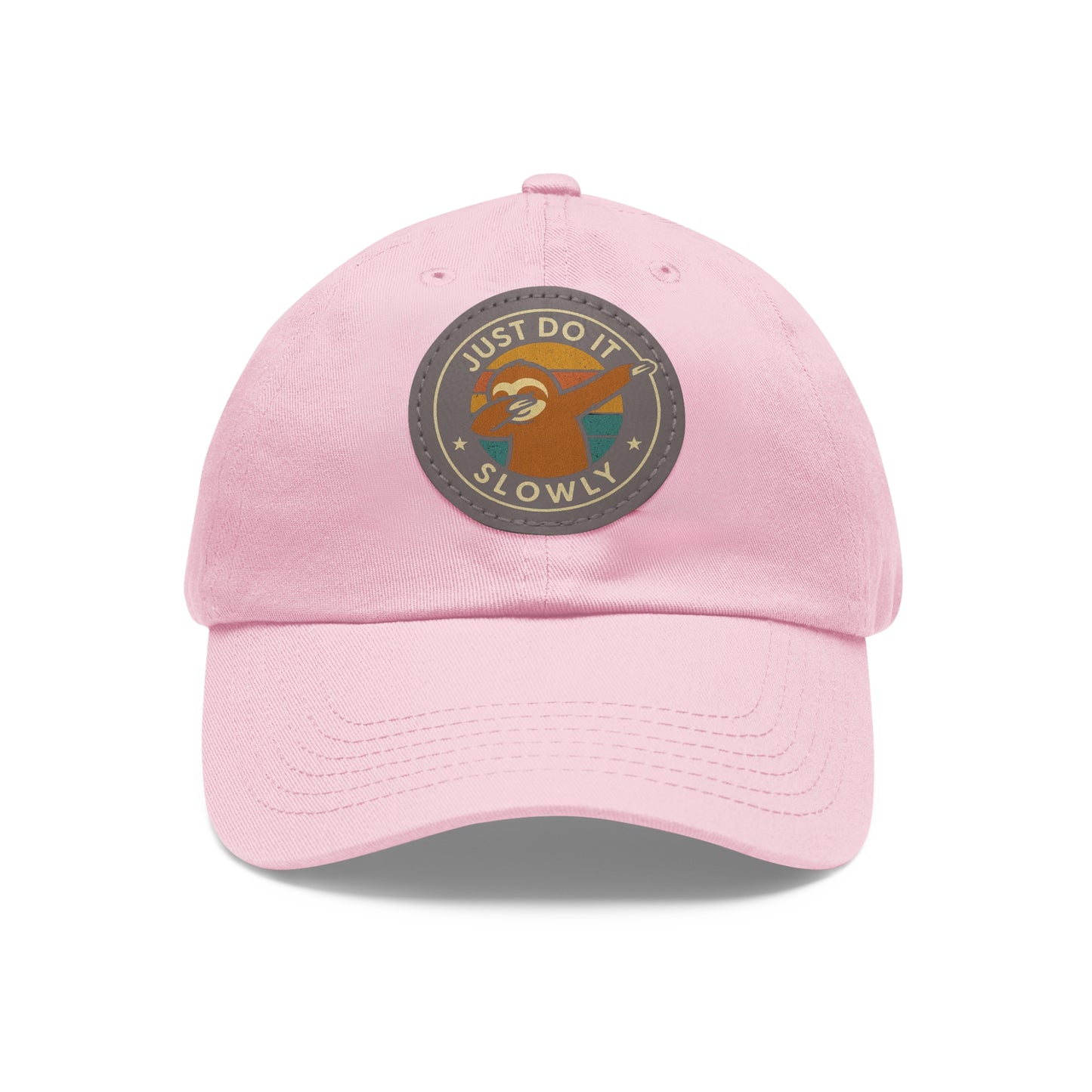 Just Do It Slowly Leather Patch Hat