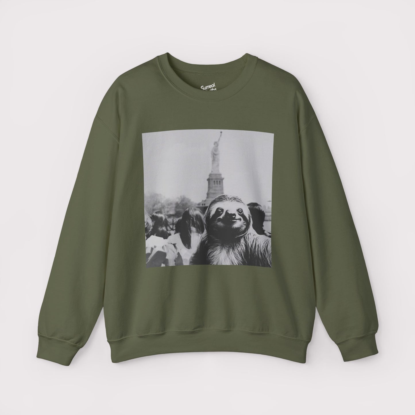 Sloth Selfie Statue of Liberty - Crewneck