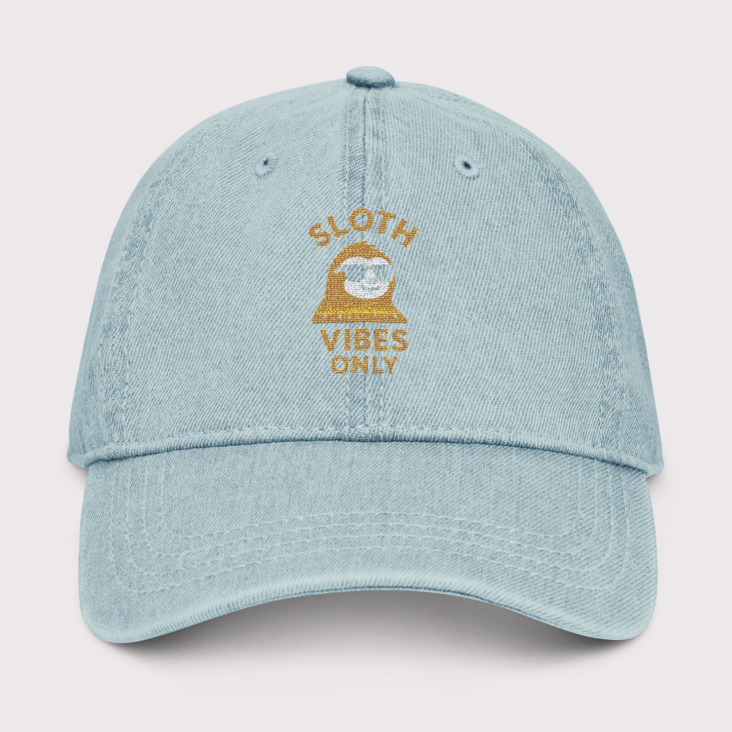 Sloth Vibes Only Denim Hat