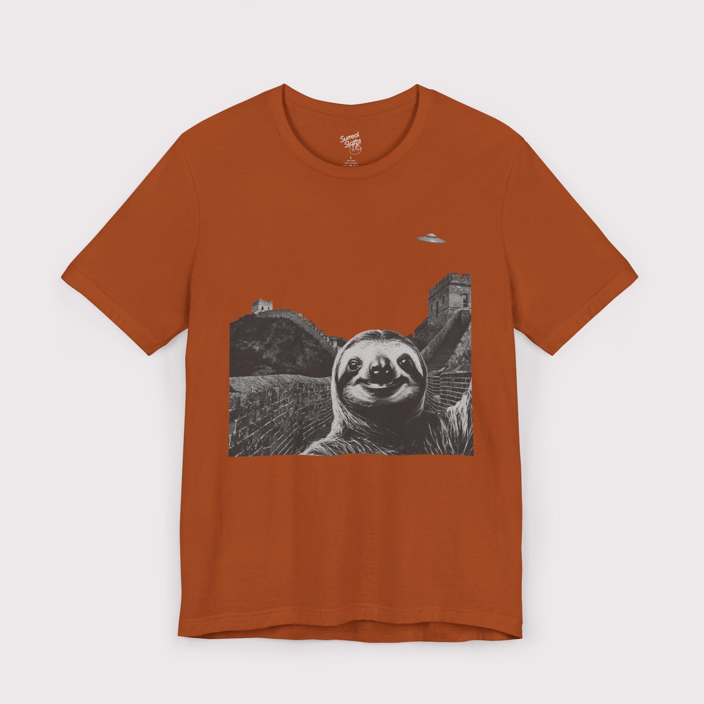 Sloth Selfie - Great Wall of China - Jersey Tee