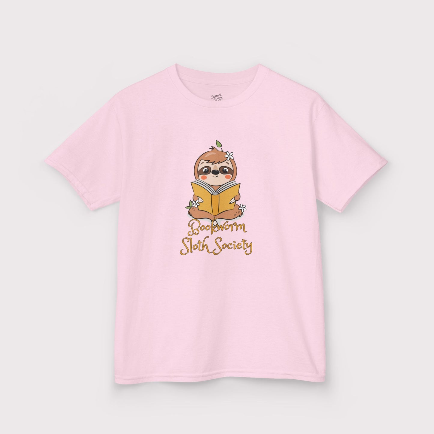 “Bookworm Sloth Society” Kids Tee