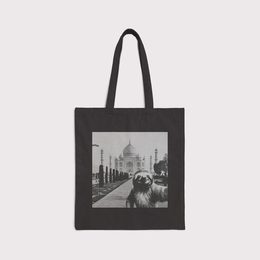 Taj Mahal Sloth Selfie Tote Bag