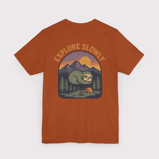 Explore Slowly Sloth T-Shirt