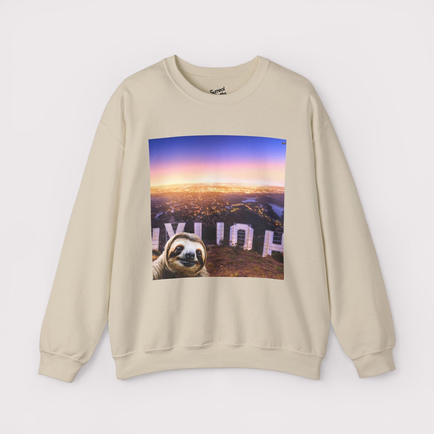 Sloth Selfie Hollywood Sign - Crewneck