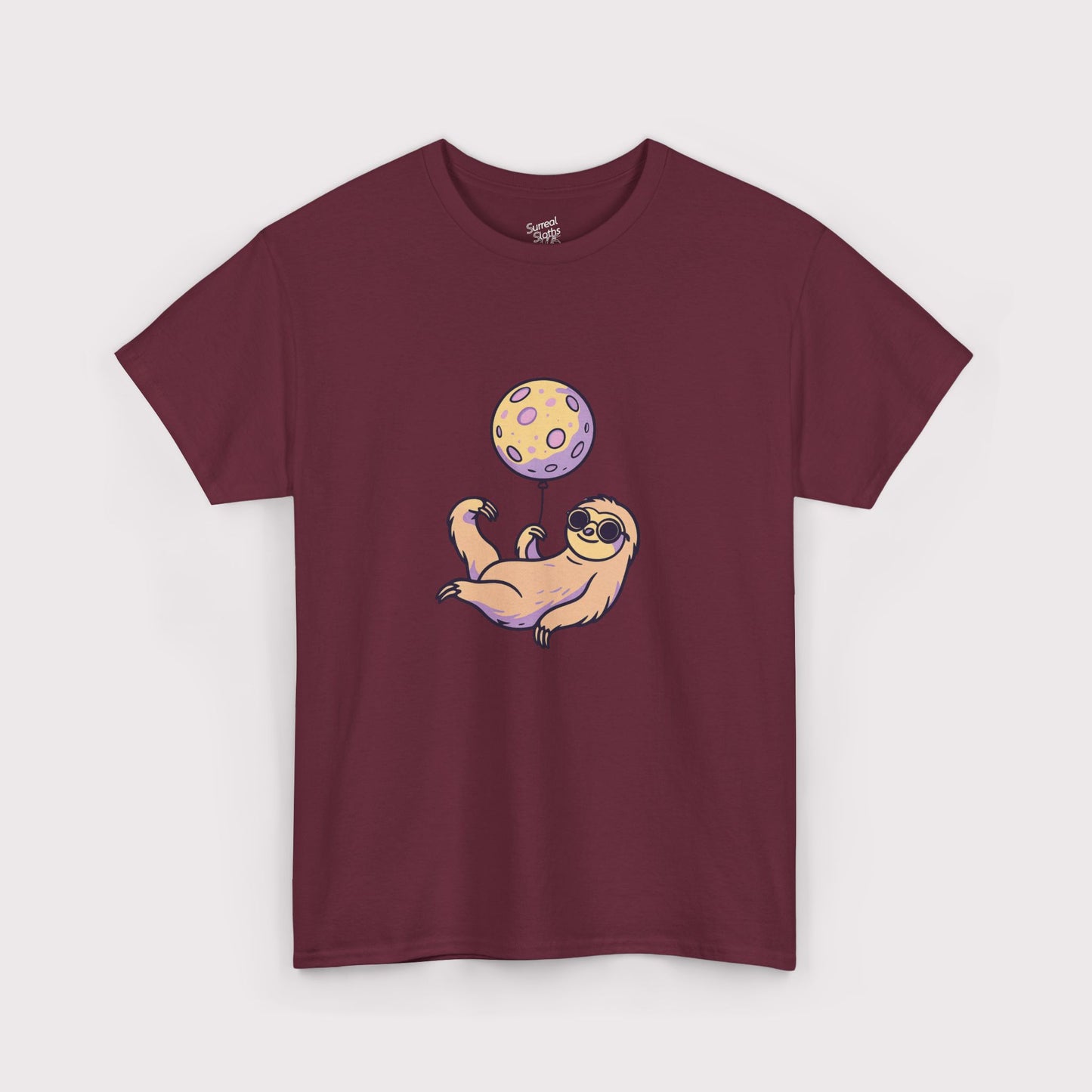 Purple Moon Balloon Sloth T-Shirt