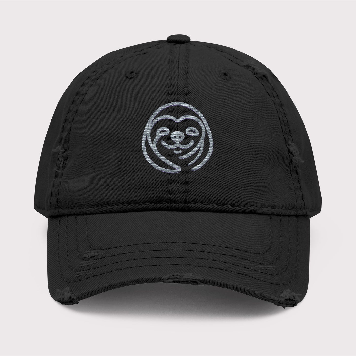 Sloth Smile Distressed Hat