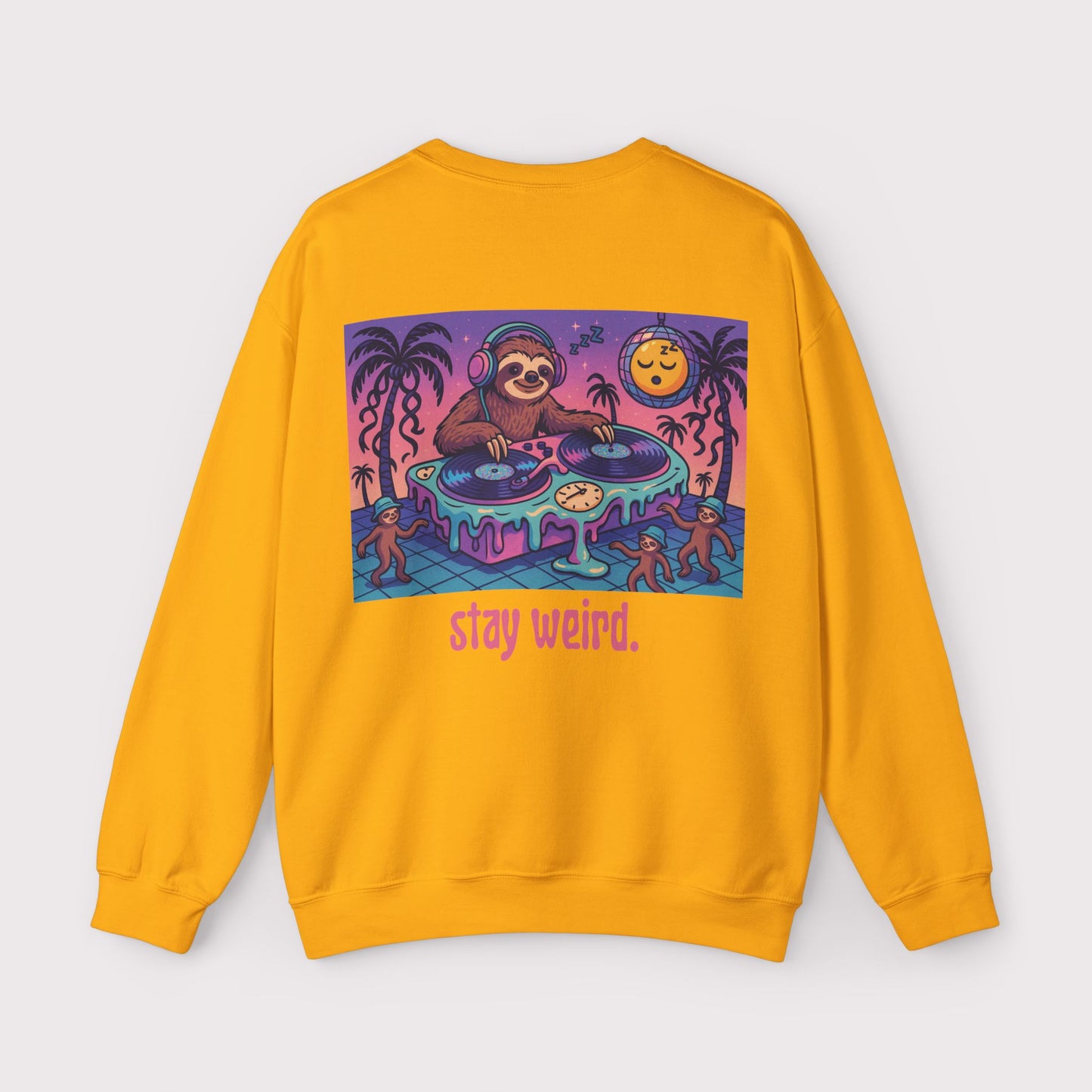 Stay Weird Sloth Crewneck
