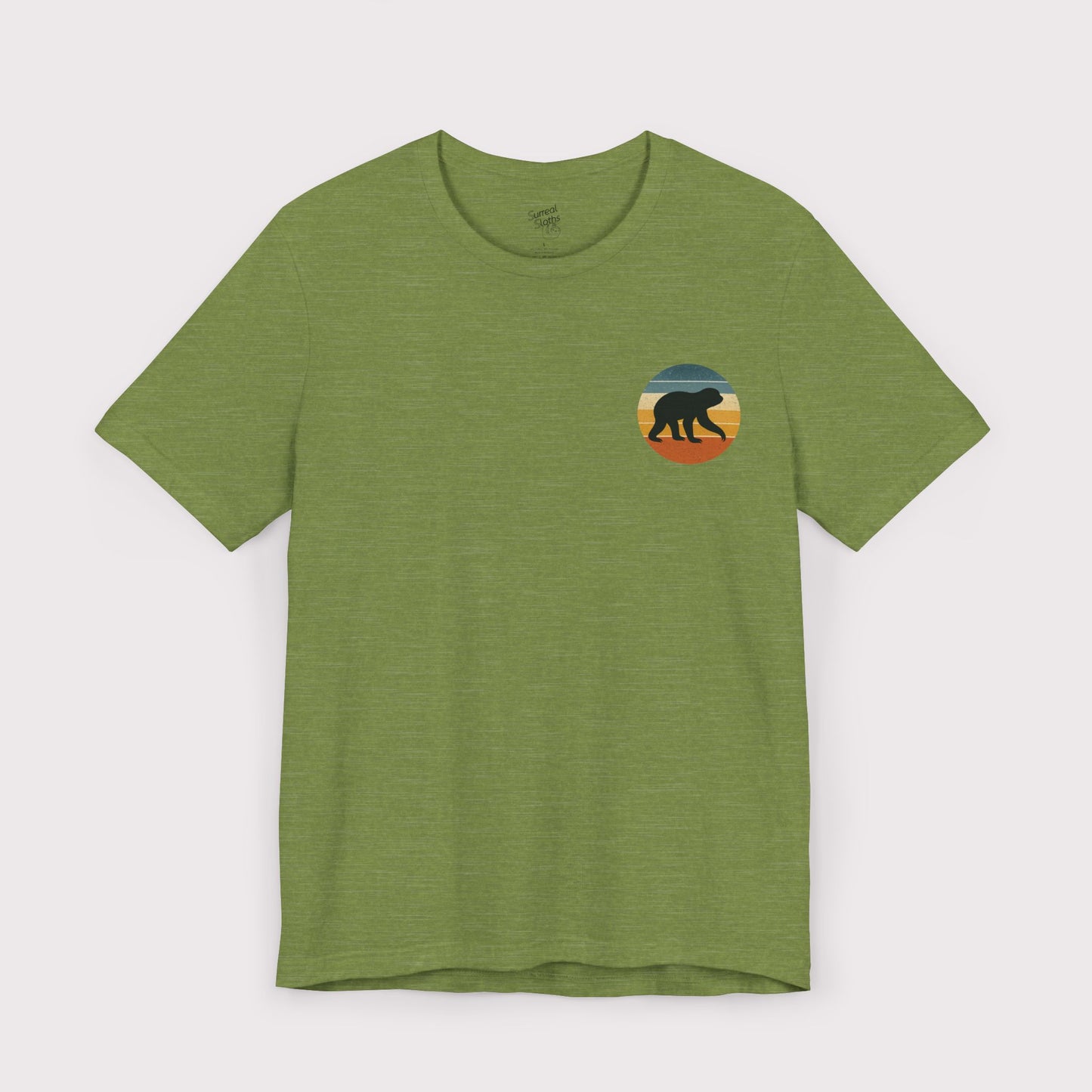 Vintage Sunset Sloth Crest T-Shirt