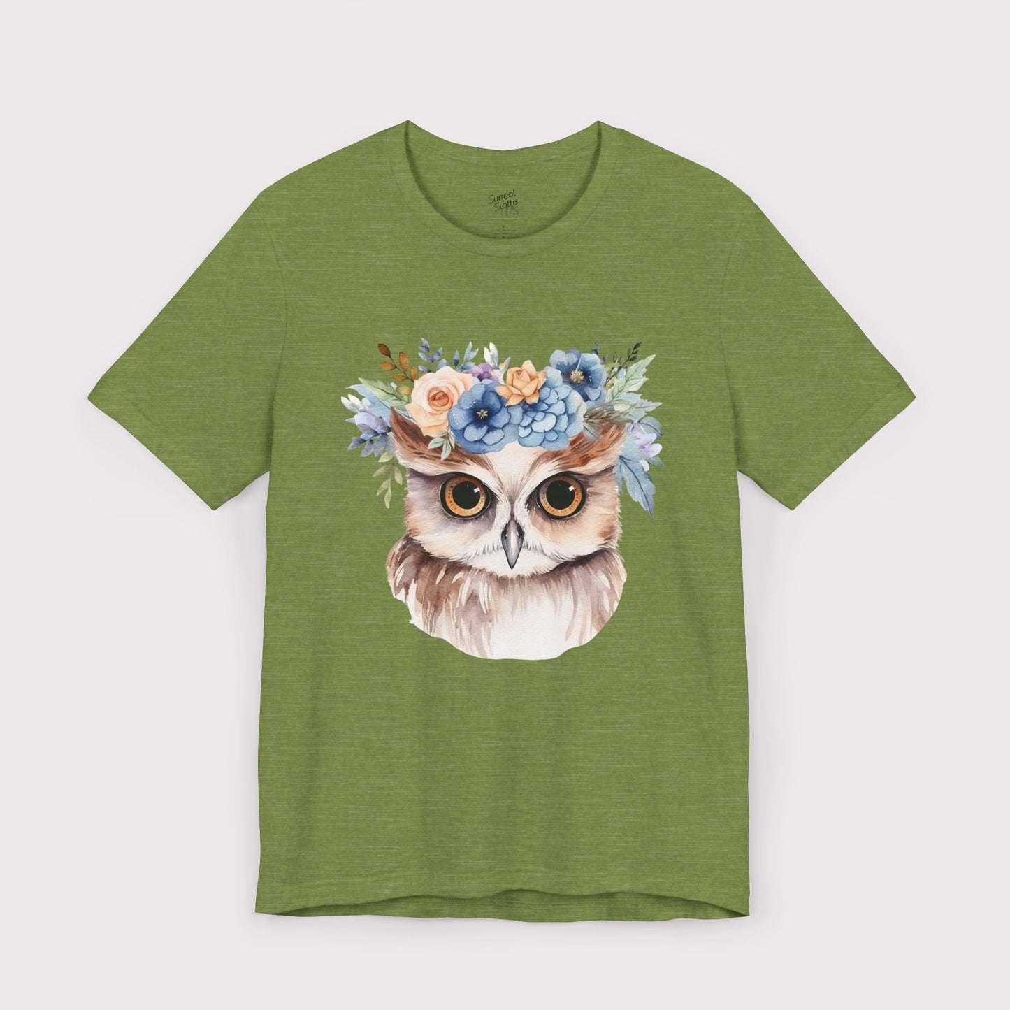 Floral Crown Owl - Jersey Tee