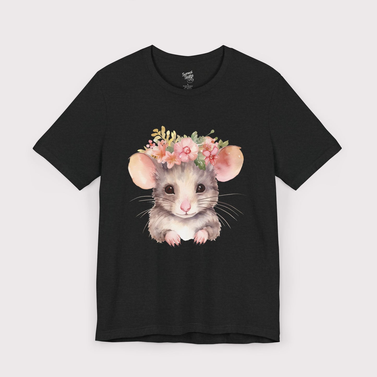 Floral Crown Mouse - Jersey Tee