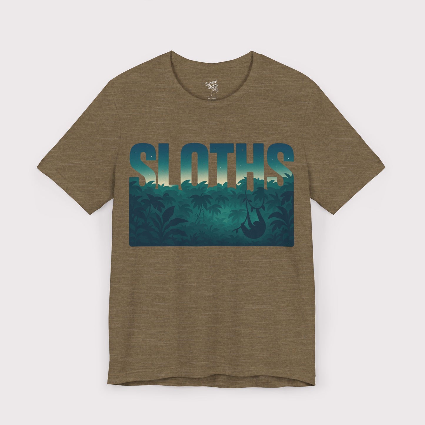 Sloths Jungle Text T-Shirt