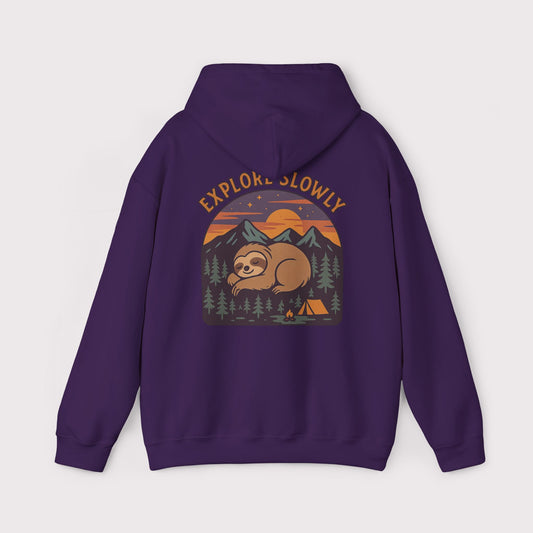 Explore Slowly Sloth Hoodie