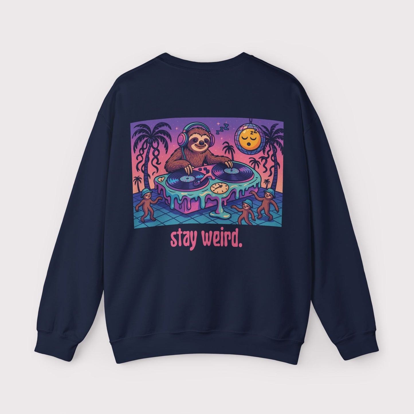 Stay Weird Sloth Crewneck