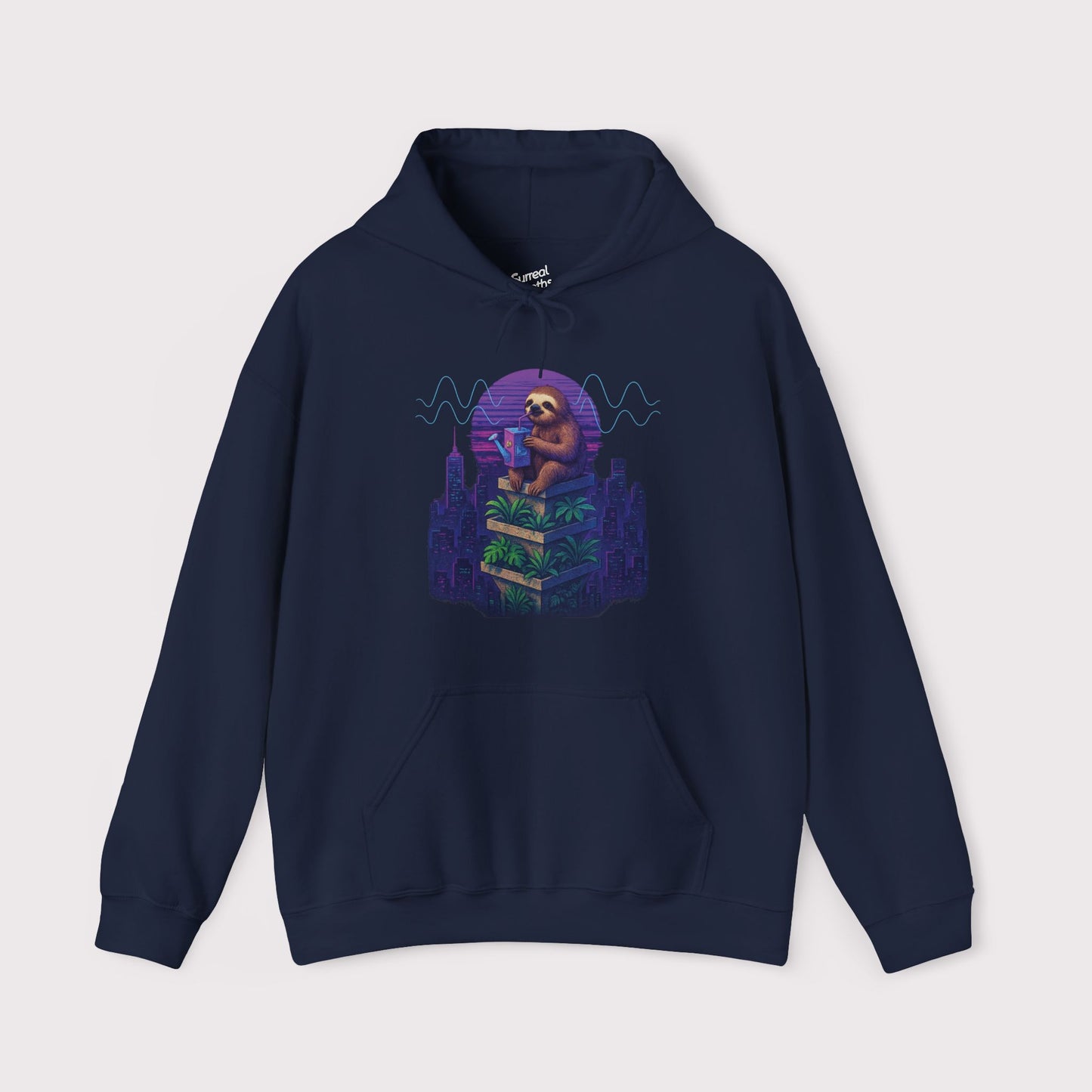 Neon Nights Sloth Hoodie