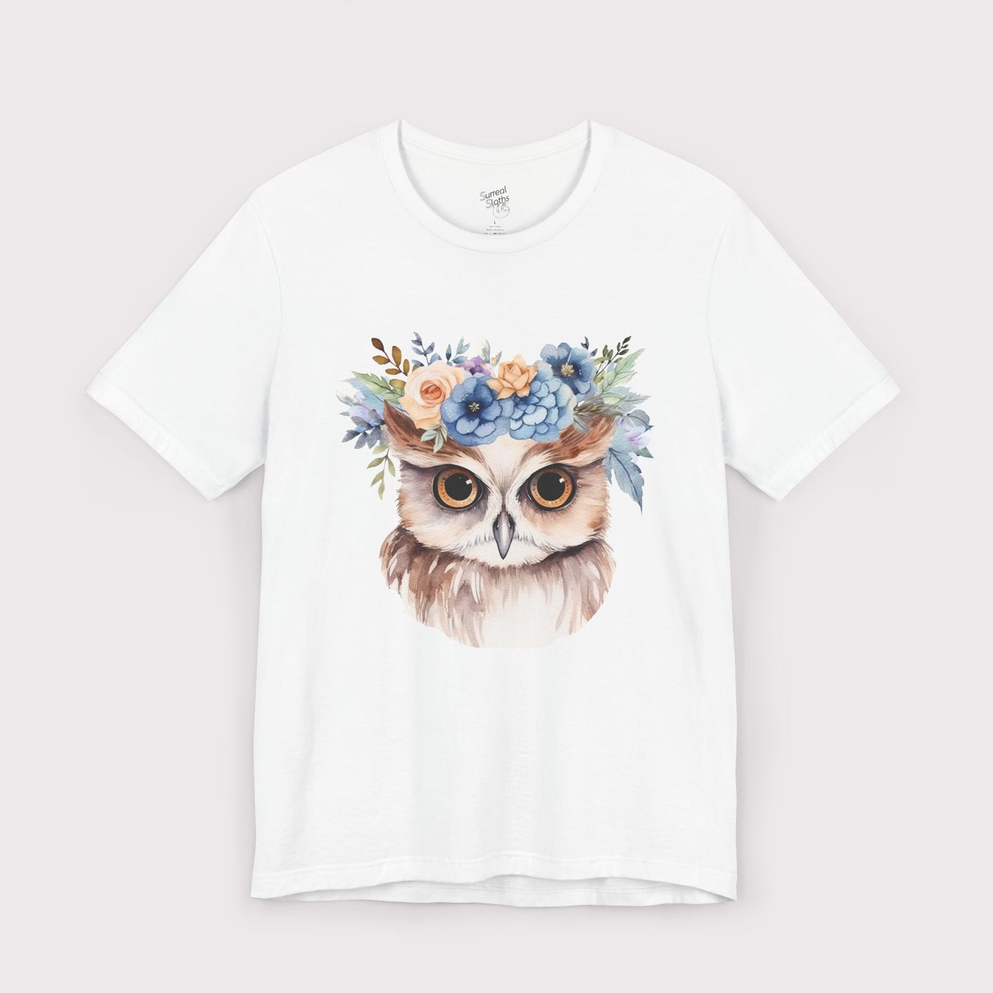 Floral Crown Owl - Jersey Tee