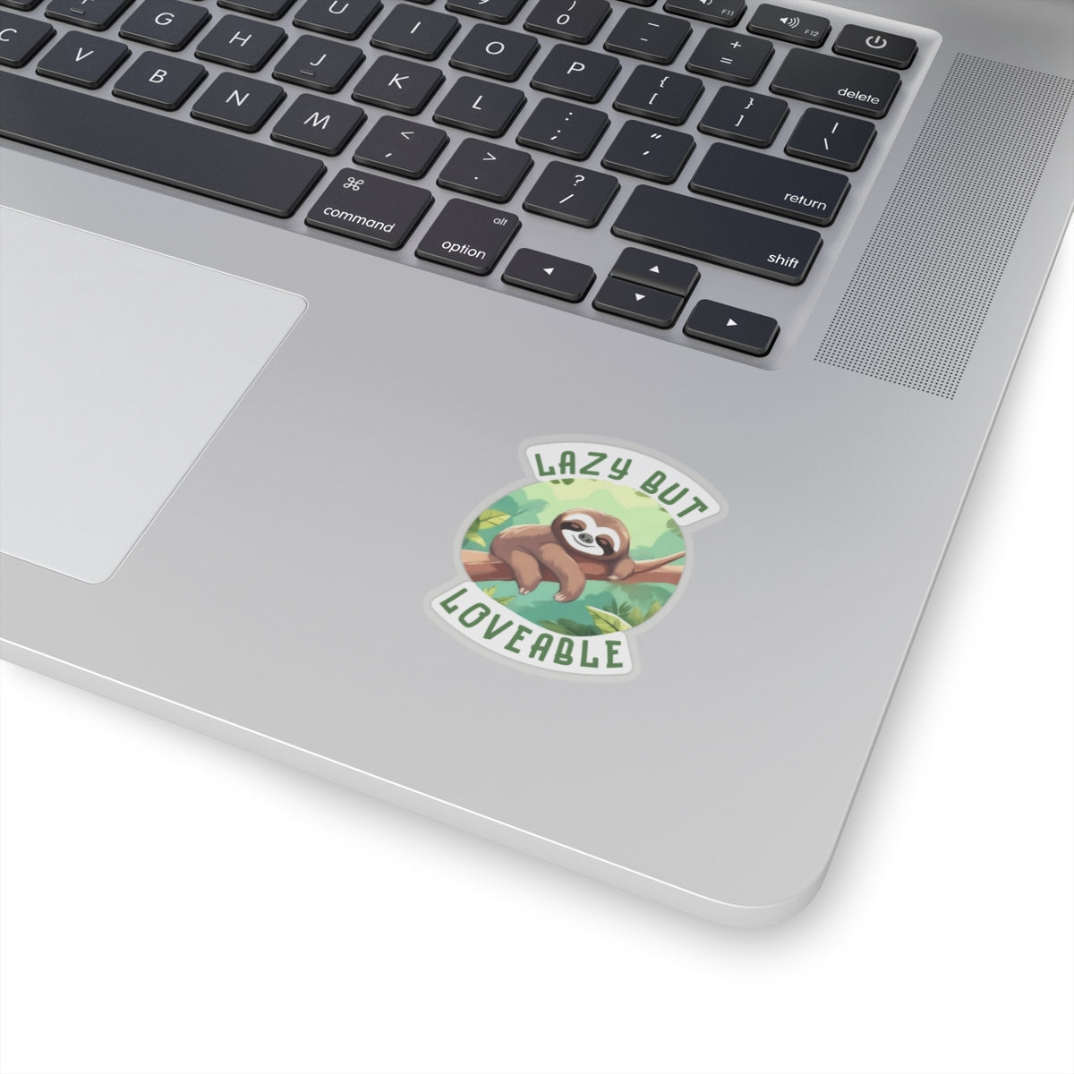 Lazy But Loveable Sticker – Cute Napping Sloth Branch Quote Decal