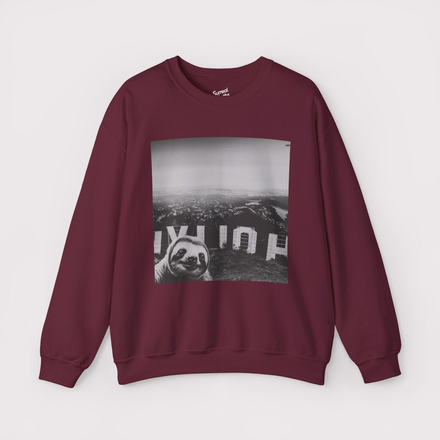 Sloth Selfie Hollywood Sign - Crewneck