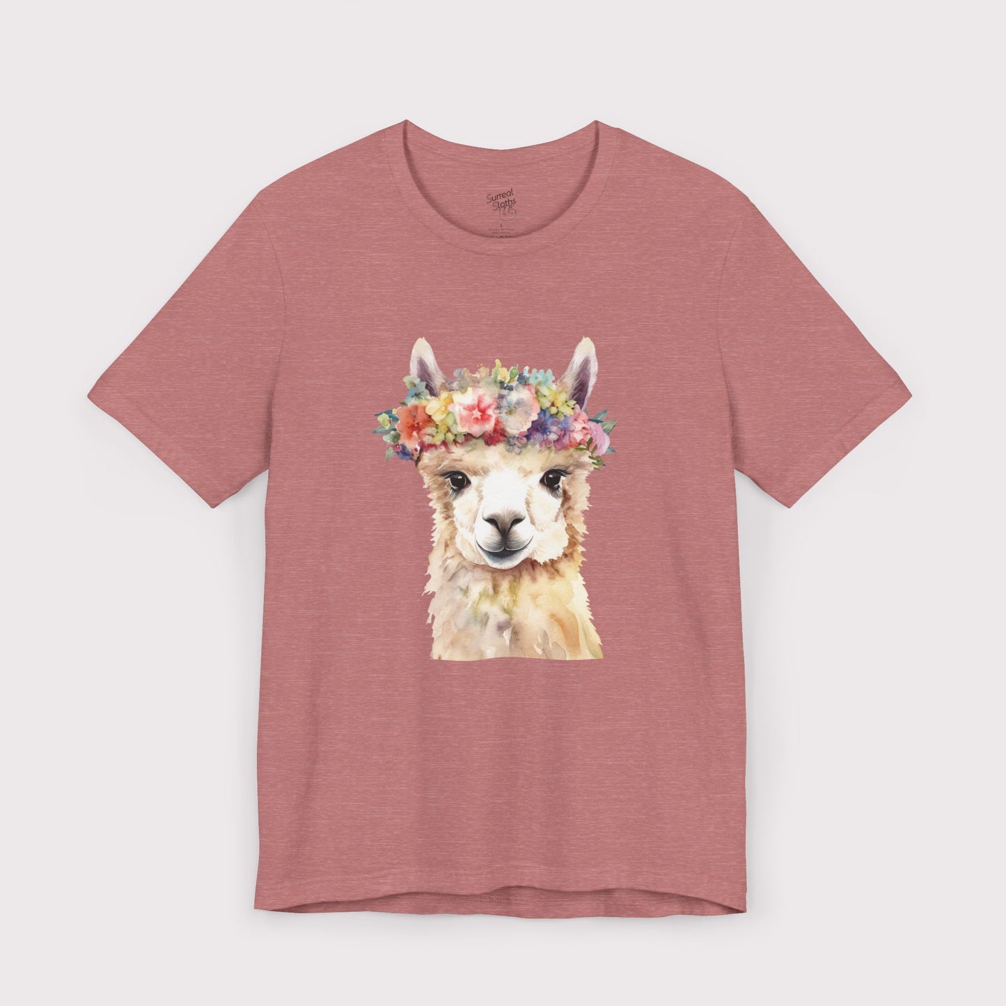 Floral Crown Llama - Jersey Tee