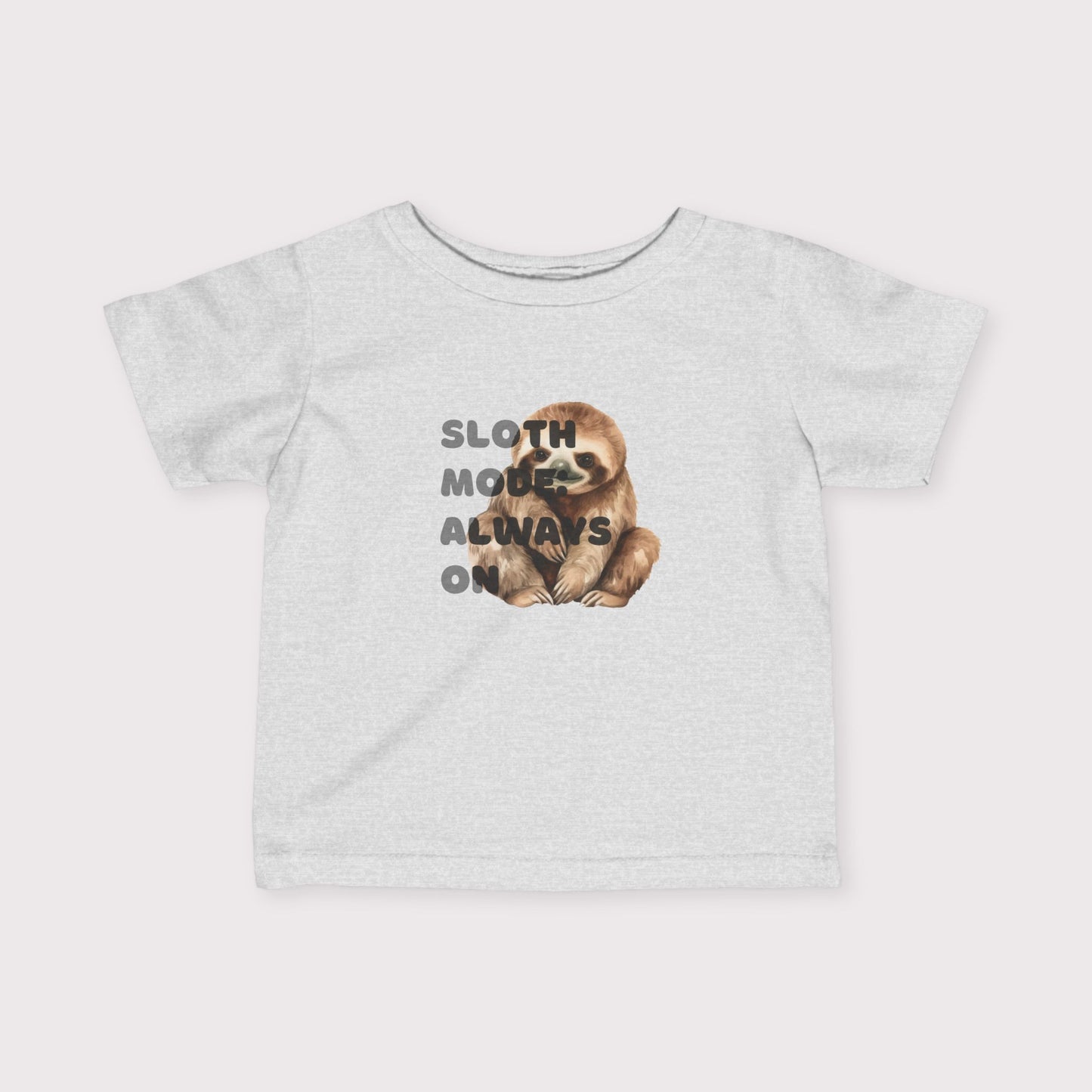 Baby Sloth Toddler Tee – Sloth Mode: Always On.