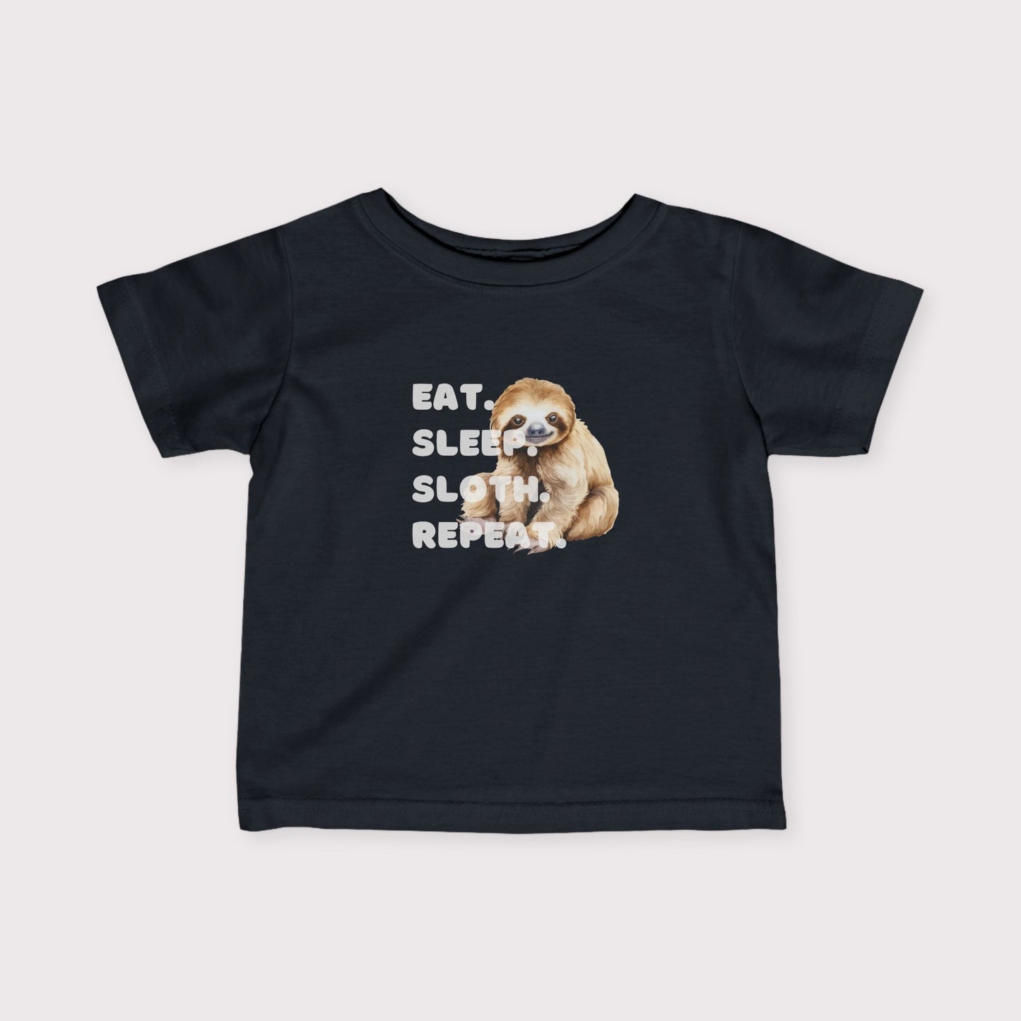 Baby Sloth Toddler Tee – Eat. Sleep. Sloth. Repeat.
